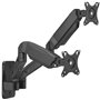 Suporte de parede Aisens WT32TSR-225 para 2 monitores ou TVs/ Giratório/ Inclinável/ Até 9 kg