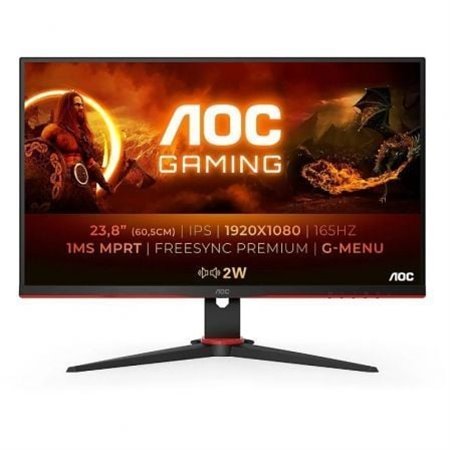 Monitor Gamer AOC 24G2SPAE/BK 23,8"/ Full HD/ 1ms/ 165Hz/ IPS/ Multimídia/ Preto