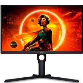 Monitor Gamer AOC 25G3ZM/BK 24,5"/ Full HD/ 0,5 ms/ 240 Hz/ VA/ Altura Ajustável/ Preto e Vermelho