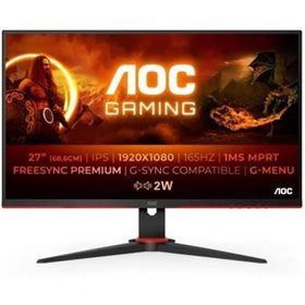 Monitor Gamer AOC 27G2SPAE/BK 27"/ Full HD/ 1ms/ 165Hz/ IPS/ Multimídia/ Preto e Vermelho