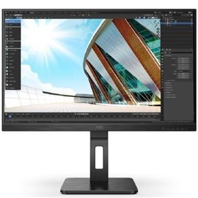 Monitor profissional AOC 27P2Q de 27" / Full HD / Multimídia / Altura ajustável / Preto