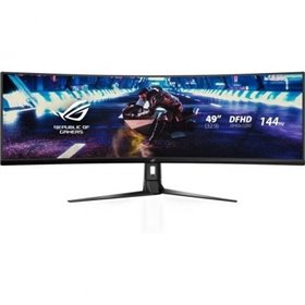Monitor gamer ultrapanorâmico curvo Asus Rog Strix XG49VQ de 49"/ Dual FHD/ 4 ms/ 144 Hz/ VA/ Multimídia/ Preto