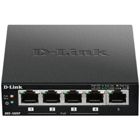 D-Link DES-1005P 5 Portas/ RJ45 10/100Mbps PoE Switch