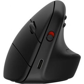 Mouse ergonômico sem fio HP 925 Bluetooth 2,4 GHz/ Bateria recarregável/ Até 1200 DPI/ Preto