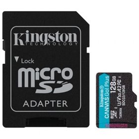 Cartão de memória Kingston CANVAS Go! Plus microSD XC de 128 GB com adaptador/Classe 10/170 MB