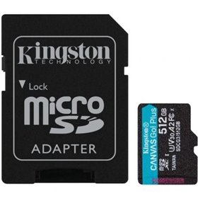 Cartão de memória Kingston CANVAS Go! Plus microSD XC de 512 GB com adaptador/ Classe 10/ 170 MB/ 512 GB