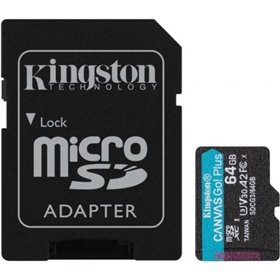 Cartão de memória Kingston CANVAS Go! Plus microSD XC de 64 GB com adaptador/Classe 10/170 MB