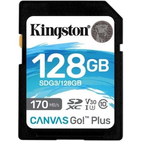 Kingston Canvas Go! Plus 128 GB SD XC/Classe 10/Cartão de Memória de 170 MB