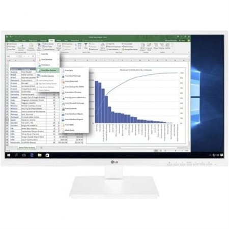Monitor profissional LG 24BK55YP-W de 23,8" / Full HD / Multimídia / Altura ajustável / Branco