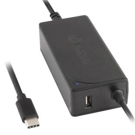 Carregador de laptop NGS W-65W TIPO C/ 65 W/ Automático/ Voltagem 12-20 V/ 1 USB