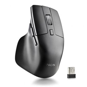Mouse sem fio Bluetooth NGS HIT-RB/ Bateria recarregável/ Até 1600 DPI/ Preto