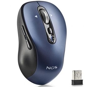 Mouse Bluetooth sem fio NGS Infinity-RB/ Bateria recarregável/ Até 3200 DPI/ Azul