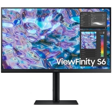 Monitor profissional Samsung ViewFinity S6 S27B610EQU 27" QHD, altura ajustável, preto