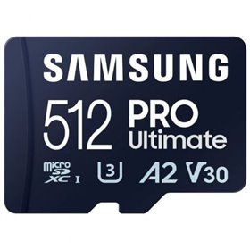 Cartão de memória microSD XC Samsung Pro Ultimate 512 GB com adaptador/ Classe 10/ 200 MBs