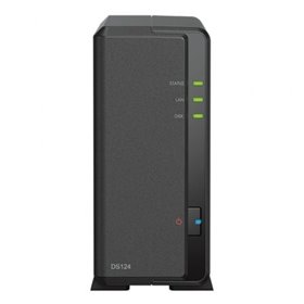 NAS Synology Diskstation DS124/ 1 baia 3,5"- 2,5"/ 1 GB DDR4/ Formato Torre