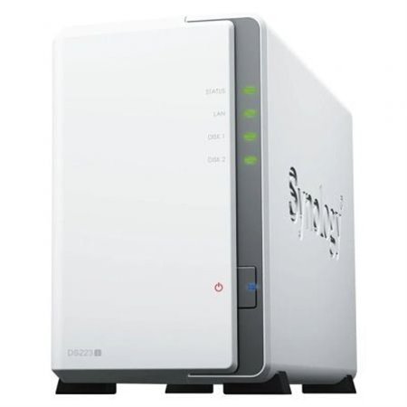Synology Diskstation DS223J NAS/ 2 baias 3,5"- 2,5"/ 1 GB DDR4/ Formato Torre