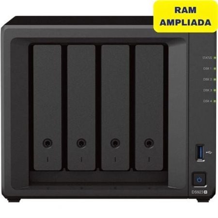 Synology Diskstation DS923+ NAS/ 4 baias 3,5"- 2,5"/ 8 GB DDR4/ Formato Torre