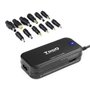 Carregador para laptop TooQ TQLC-90BS02M/ 90 W/ Manual/ 12 conectores/ Voltagem 15-24 V/ 1 USB