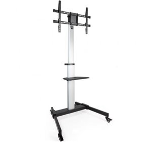 TooQ FS1886M-B Suporte de chão ajustável/inclinável com rodas para TVs de 37 a 86 polegadas/até 50 kg
