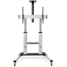 TooQ FS20300M-B Suporte de chão ajustável/inclinável com rodas para TVs de 60 a 100 polegadas/até 100 kg
