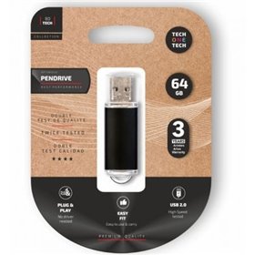 Pendrive 64GB Tech One Tech Basic USB 2.0/ Preto