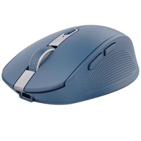 Mouse Bluetooth sem fio compacto Trust Ozaa/ Bateria recarregável/ Até 3200 DPI/ Azul