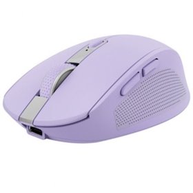 Mouse Bluetooth sem fio compacto Trust Ozaa/ Bateria recarregável/ Até 3200 DPI/ Roxo
