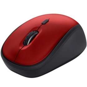 Trust Yvi+ Mini Mouse Sem Fio Silencioso/ Até 1600 DPI/ Vermelho