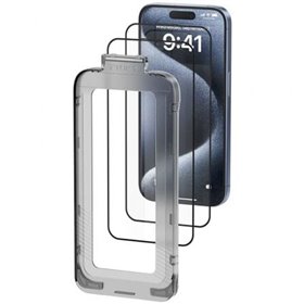 Película protetora de tela de vidro temperado Vention KUKTCC-20 para iPhone 15 Plus + ferramenta de instalação à prova de poeira