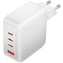 Carregador de Parede GaN Vention FEIW0-EU, 3xUSB Tipo-C + Cabo USB Tipo-C, 1xUSB, 140W