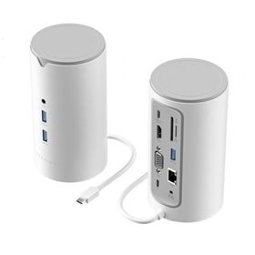 Dock USB Tipo-C Vention TPHWC, 1xVGA, 1xHDMI, 3xUSB, 1xUSB Tipo-C PD, 1xUSB Tipo-C, 1xRJ45, 1xAudio, 1xLeitor de cartões SD, Bra