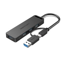 Hub USB 3.0 e Tipo-C Vention CHTBB, 4xUSB, USB Tipo-C PD