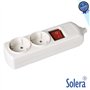 Tomada Elétrica C/ 2 Saídas Schuko Interruptor Solera