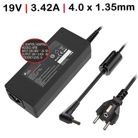 Carregador para Portatil Asus ZenBook Ux32V Ultrabook S200E 19V 3.42A 65W 4.0X1.35mm