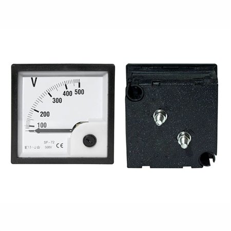 Voltímetro Analógico De Painel 500V Dc