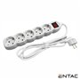 Tomada Elétrica C/ 5 Saídas Interruptor 1.5M Entac