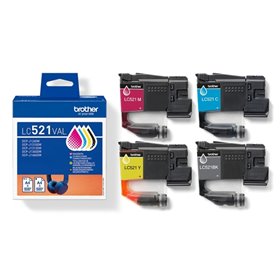 Brother LC521 Pack de 4 Tinteiros Originais LC521VAL
