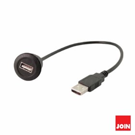 Cabo Adaptador Usb-A Fêmea Painel / Usb-A Macho 30Cm Join