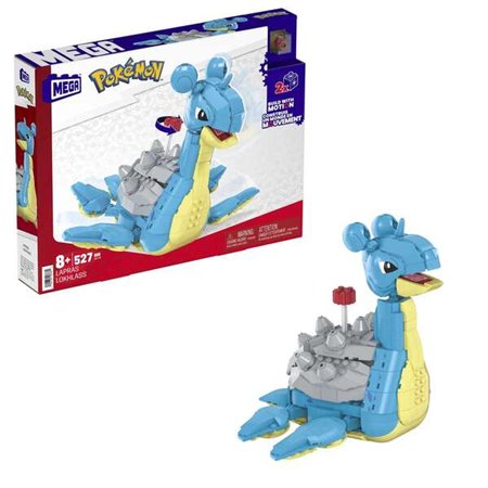 Mattel Mega Construx Wonder Builders Pokémon Lapras - Figura de construção - Tamanho 20cm aprox. - 527 peças