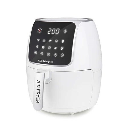 Fritadeira saudável sem óleo Orbegozo FDR 64 - Potência 1300-1500W - Capacidade 4 litros - 12 programas de cozimento - Tela de t