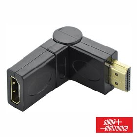 Ficha Adaptadora Hdmi Fêmea / Macho Rotativa 180°