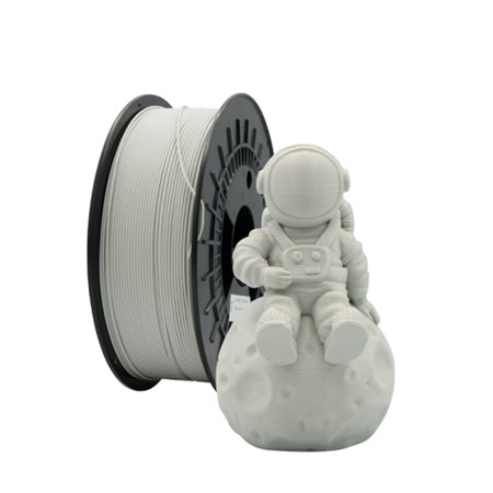 Filamento PLA 3D - Diâmetro 1,75 mm - Bobina de 2,5 kg - Cor cinza