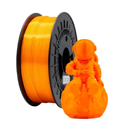 Filamento PLA SILK 3D - Diâmetro 1,75 mm - Bobina de 1 kg - Cor laranja