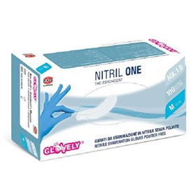 Luvas Nitrilo Tamanho M s/ Pó Azul 100un