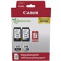 Pacote de Tinteiro original Canon PG545 preto + CL546 colorido + 50 folhas de papel fotográfico - 8287B008/8287B006/8287B005