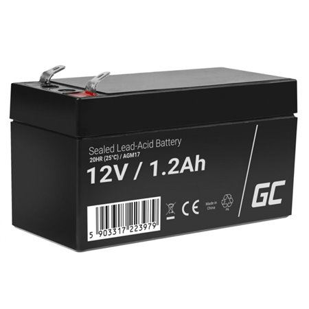 Bateria Chumbo Gel AGM 12V 1.2A GREEN CELL