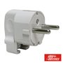 Ficha Schuko Macho C/ Terra Lateral 220V Branco