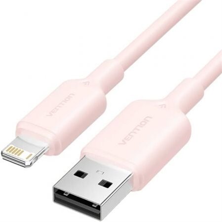 Cabo USB 2.0 Lightning Vention LAMPH, USB Macho - Lightning Macho, 480Mbps, 2m, Rosa