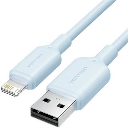 Cabo USB 2.0 Lightning Vention LAMSF, USB Macho - Lightning Macho, 480Mbps, 1m, Azul