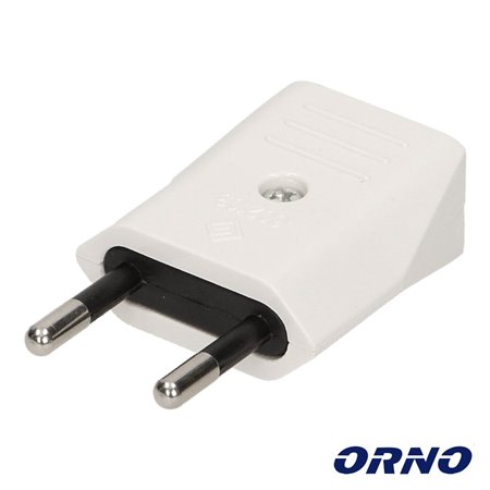 Ficha Schuko Macho 2.5A Branca Orno